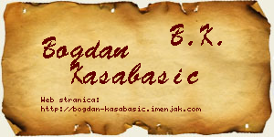 Bogdan Kasabašić vizit kartica